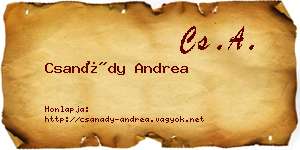 Csanády Andrea névjegykártya