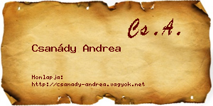 Csanády Andrea névjegykártya